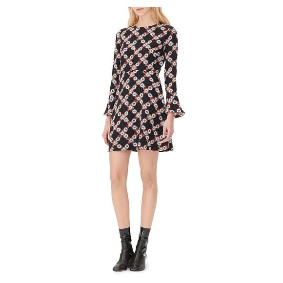 SANDRO Robe Rony 100% Silk Floral Dress - Picture 1 of 10